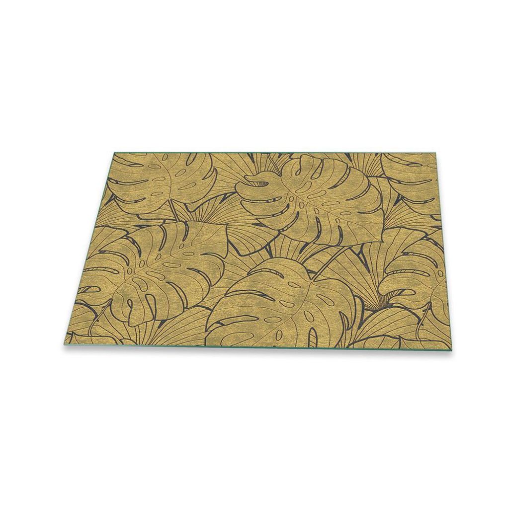Herdabdeckplatte Glaskeramik 1 Teilig 80x52 Abstrakt Braun Abdeckung Glas Spritzschutz
