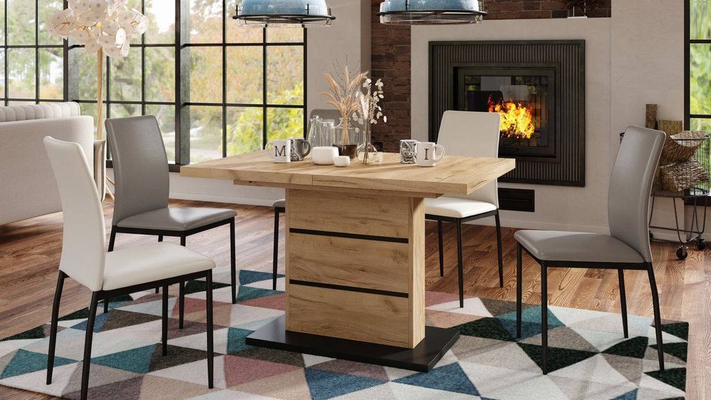 Design Esstisch Tisch Piano ausziehbar 120 bis 200 cm
