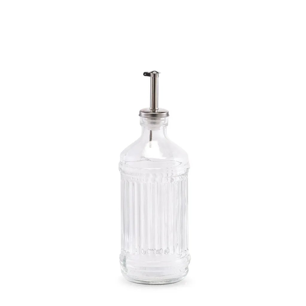 Dispenser Olio e Aceto ZELLER 500ml Vetro - Oliera Professionale Antigoccia