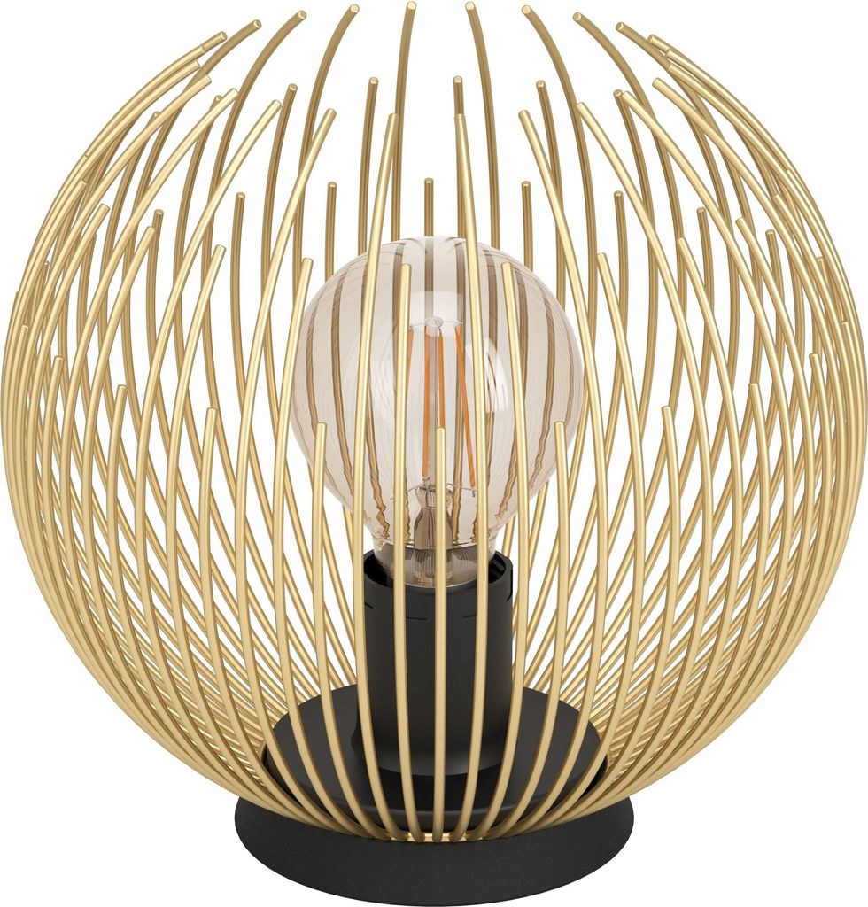 Abatjour Industrial-Nordico Acciaio Nero E Oro 1 Luce E27 Immagine del prodotto 