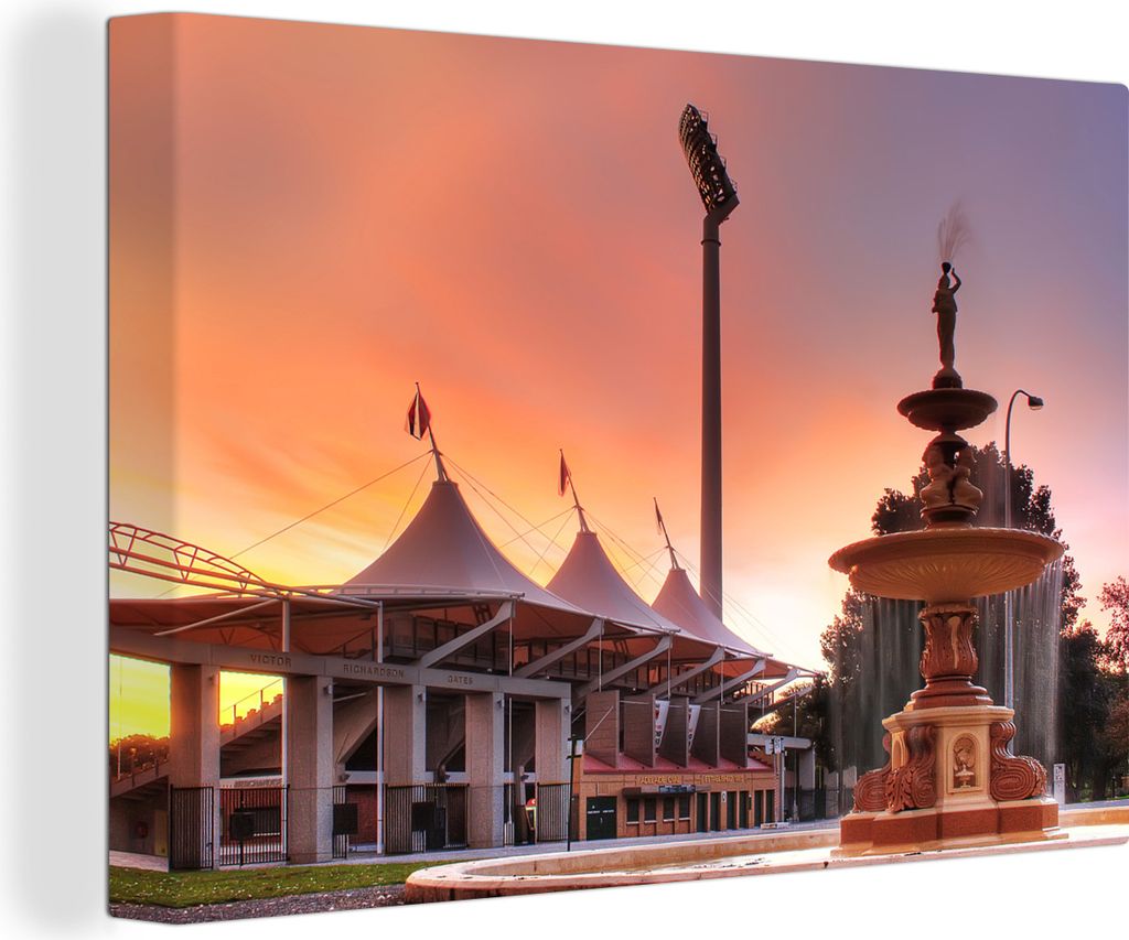 OneMillionCanvasses - Leinwandbilder - 140x90 cm, Adelaide Oval in Adelaide im Süden Australiens, Wandbilder Kunstdruck Wanddekoration - Foto au...