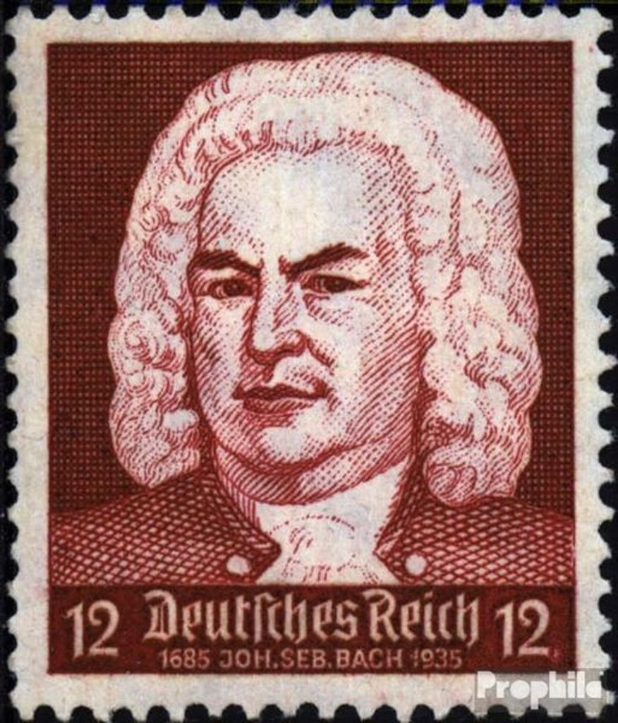 Briefmarken Deutsches Reich 1935 Mi 574 mit Falz Schütz-,Bach,-Händel-Feier