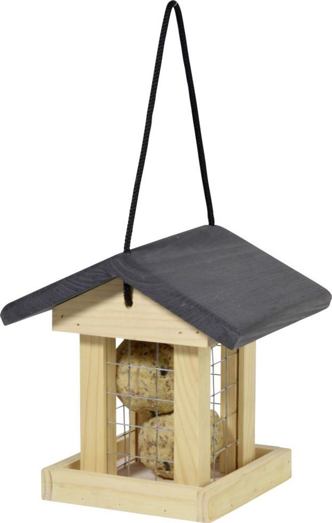 Dobar Vogelfutterhaus für Meisenknödel 14 x 16 x 16 cm cm braun