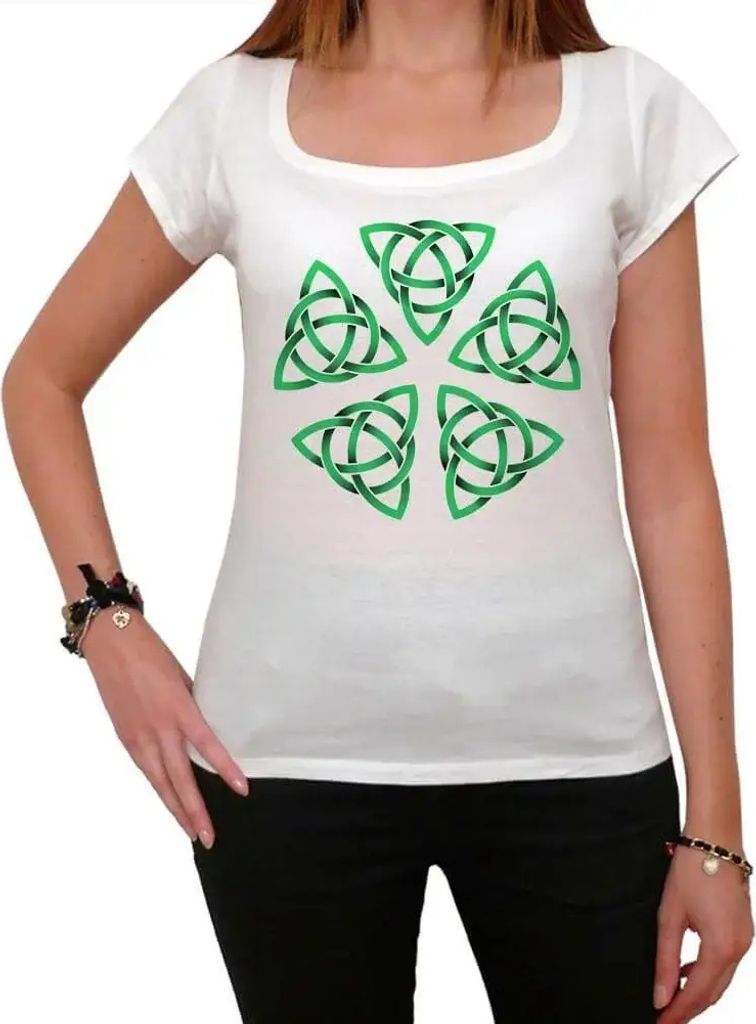 Damen Grafik T-Shirt Triquetra keltische Knoten – Triquetra Celtic Knots – Öko-Verantwortlich Vintage Jahrgang Kurzarm Lustige Druck Geburtstag