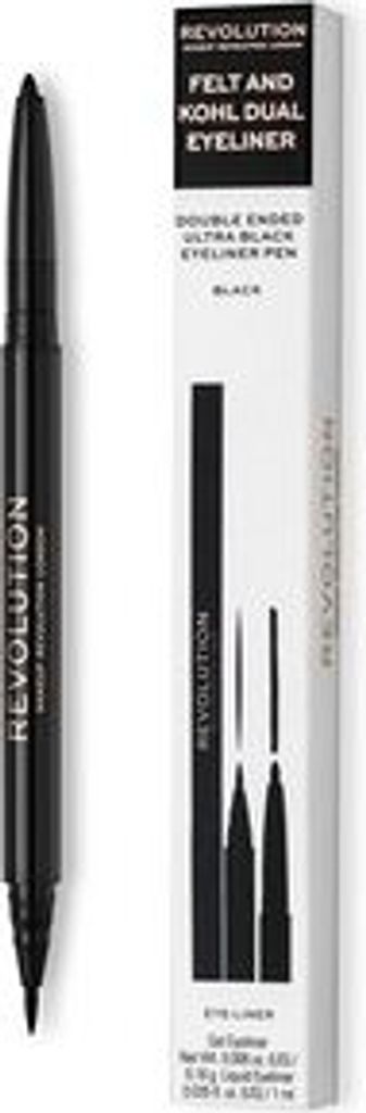 Makeup Revolution Awesome Dual Eyeliner Felt & Kohl beidseitiger Eyeliner 0,2 g