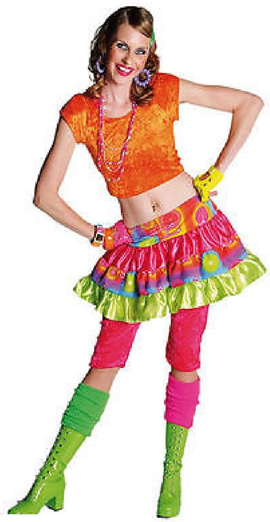 M210177-XS-A orange-pink Damen Disco Top Hippyshirt Gr.XS