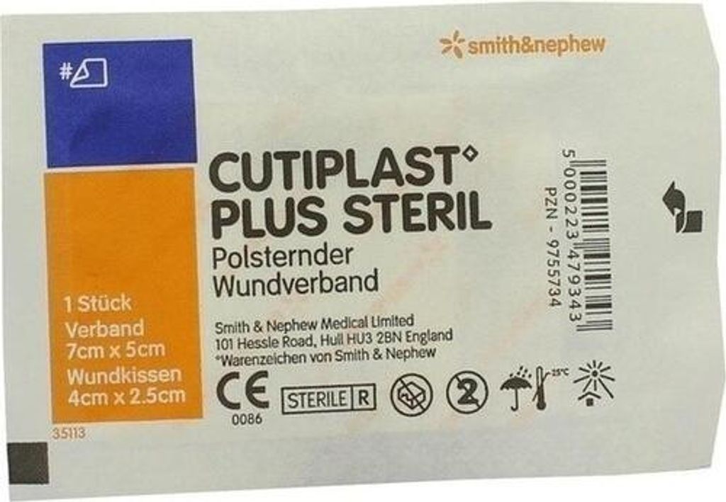 Cutiplast plus medicazione sterile per ferite 5 cm x 7 cm, Immagine del prodotto 