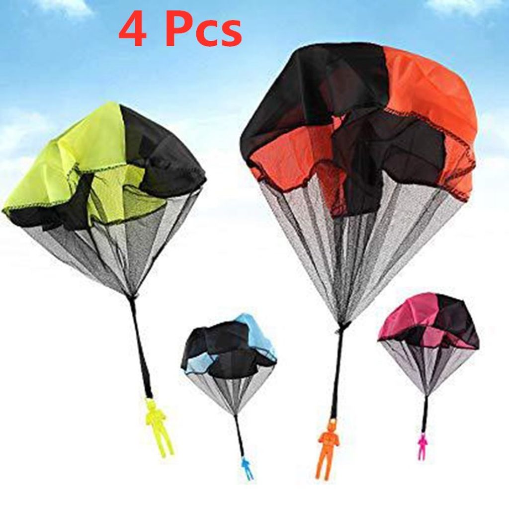 4x Fallschirmspringer Spielzeug Kinder Parachute Outdoor