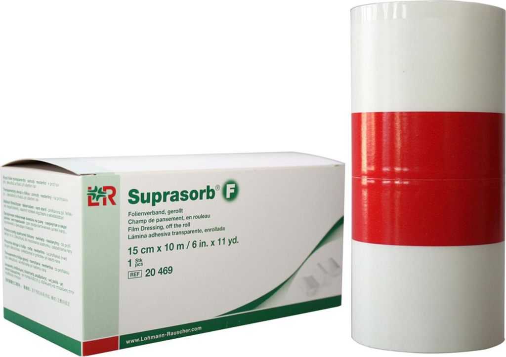 Suprasorb F Folienverband transparent aufgerollt 15 cm x 10 m