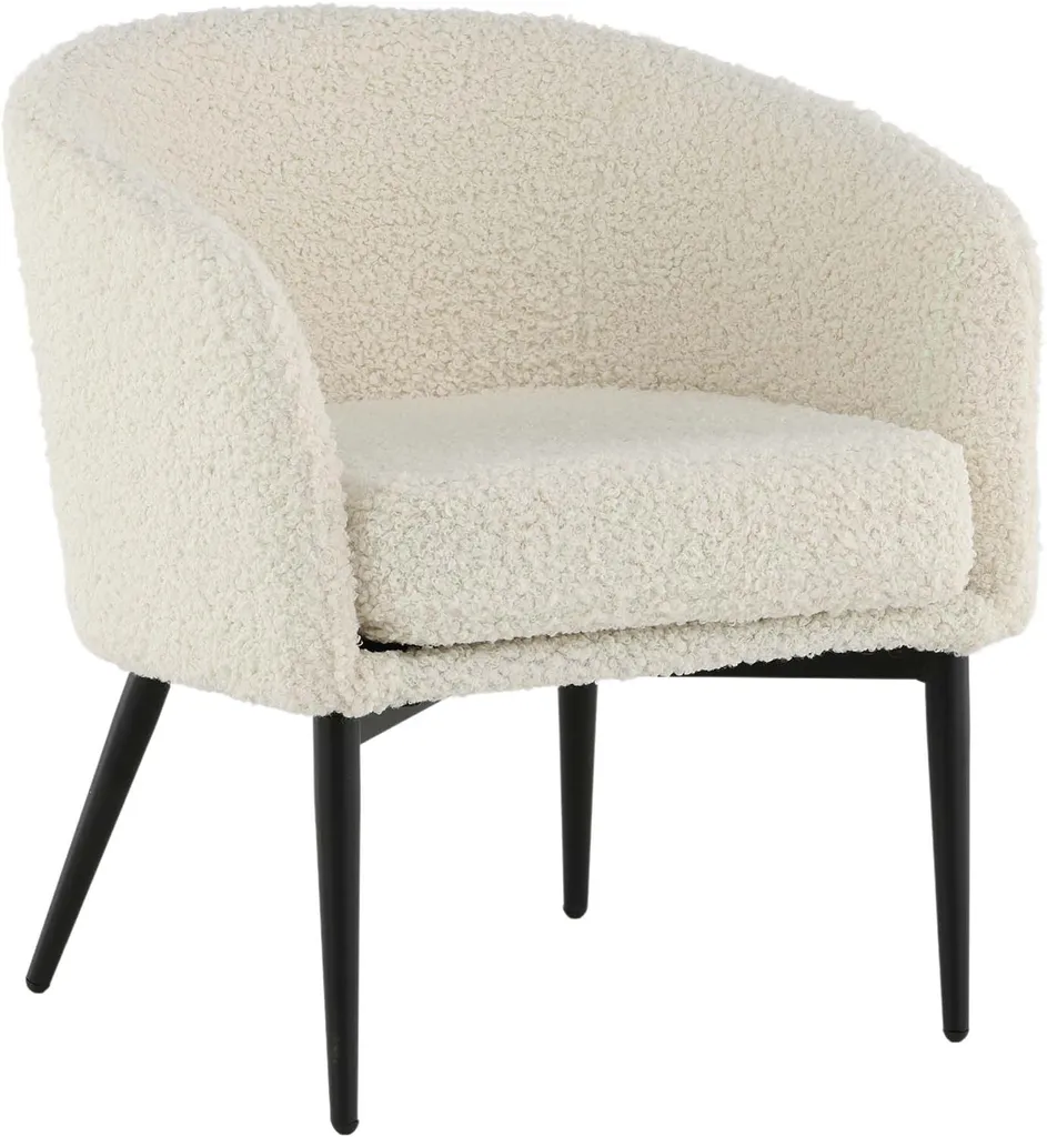 Fauteuil ours en peluche blanc fluffy pour enfant - Design scandinave