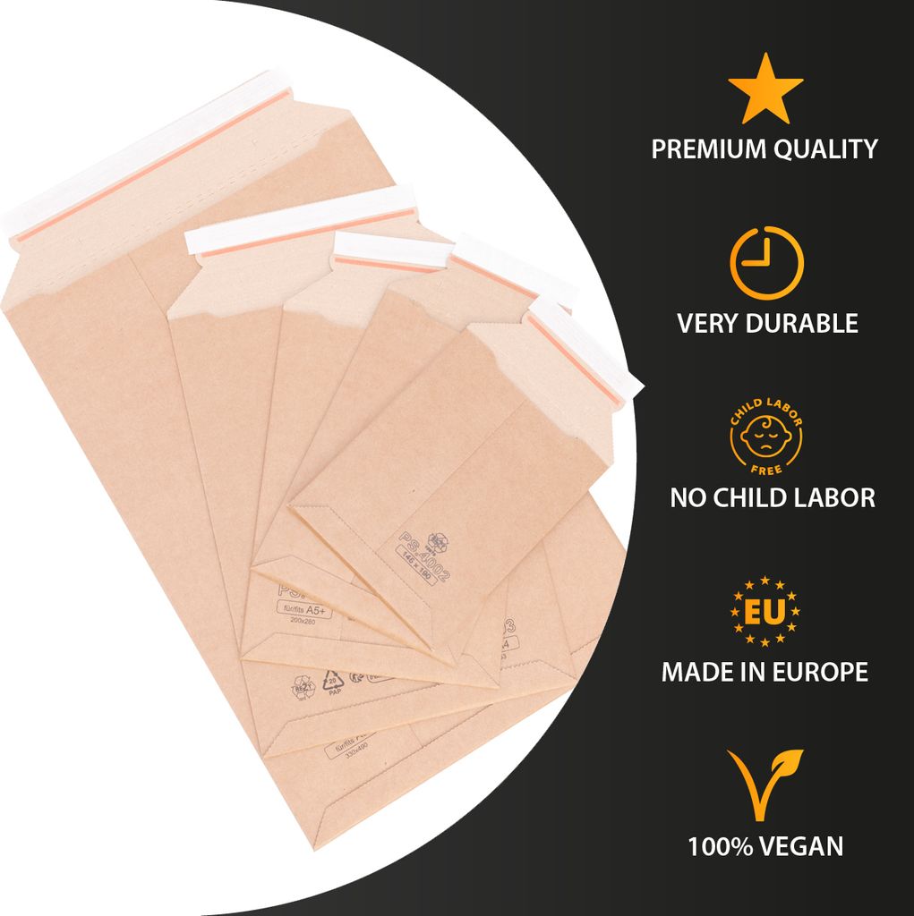 100 Wellpappversandtaschen 250 x 353 mm für A4 Produktbild 7