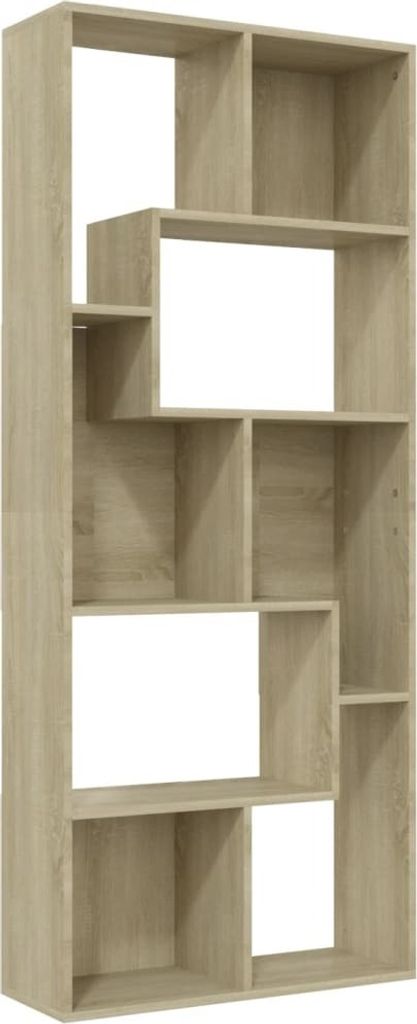 vidaXL Regał dąb sonoma 67x24x161 cm Materiał Zdjęcie produktu 