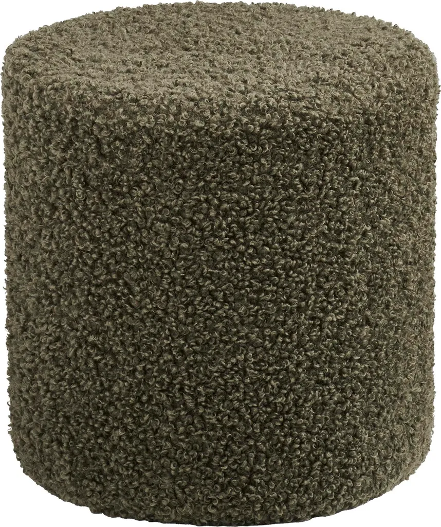 Pouf Eva vert Ø34 cm assise confortable et design scandinave moderne