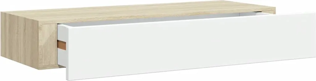 vidaXL Mensola 60x23,5 MDF Effetto Rovere con Cassetto Integrato