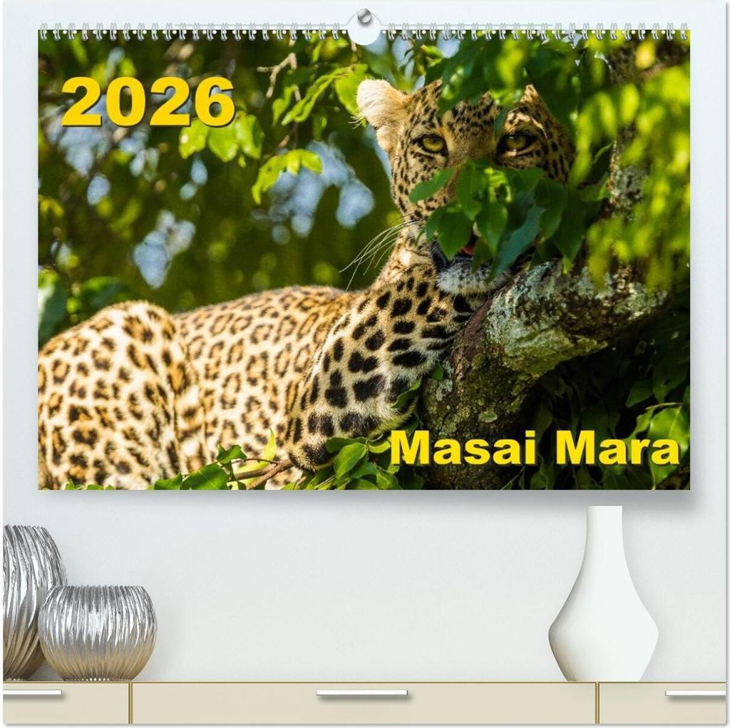 Masai Mara 2026 (hochwertiger Premium Wandkalender 2026 DIN A2 quer), Kunstdruck in Hochglanz