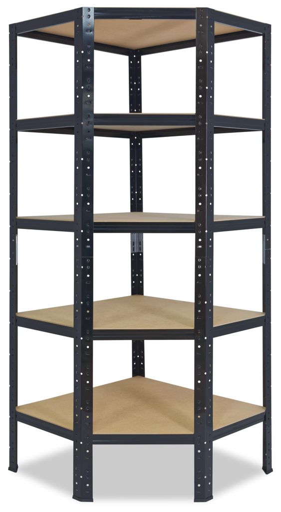shelfplaza BLACK 180x70x40cm Cornered Shelf v černá Obrázek produktu 