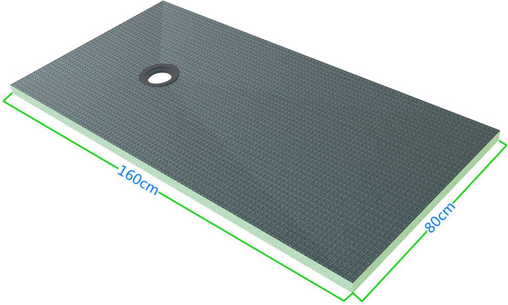 Acezanble Duschelement, befliesbar, bodeneben, 160x80x4cm, Produktbild 