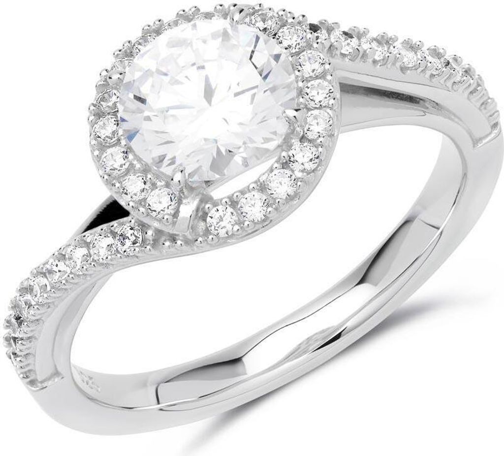 Verlobungsring aus 925er Silber mit Zirkonia VR0161
