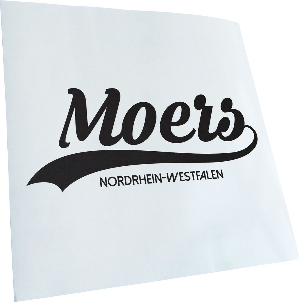 Kiwistar - Autoaufkleber - Moers Nordrhein-Westfalen - Mattweiss - 20x8cm - Aufkleber für Auto, Laptop, Fahrrad, LKW, Motorrad mehrfarbig JDM Deca...