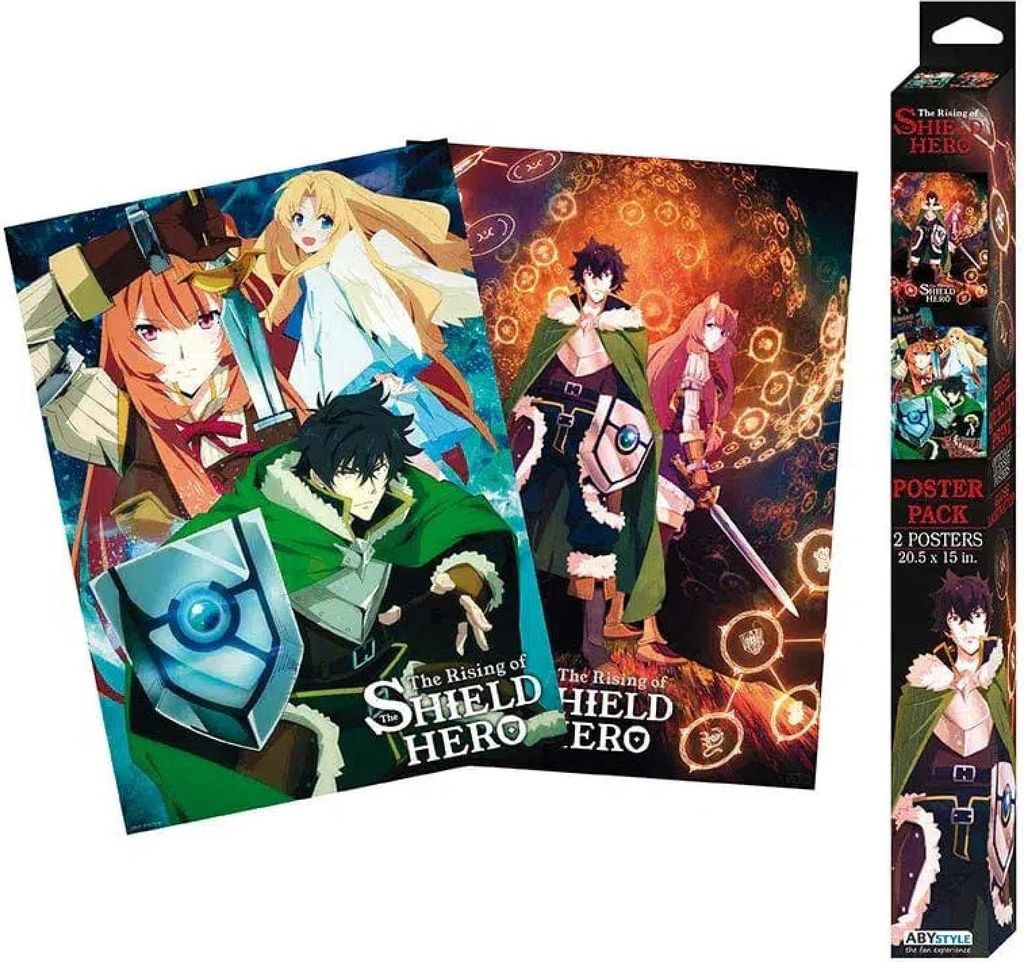 THE SHIELD HERO - Set 2 Posters Chibi 52x38 - Group & Duo