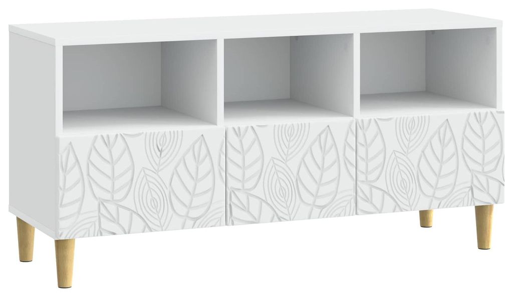 vidaXL TV-Schränk 102 x 34,5 x 50 cm Weiß Holzwerkstoff