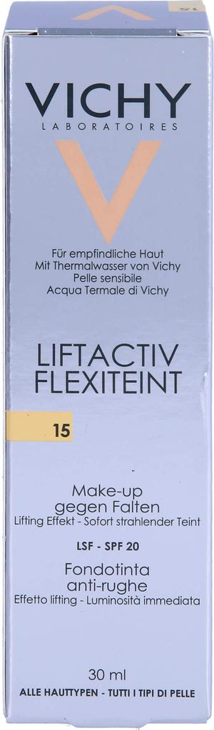 Vichy Liftactiv Flexiteint, Pumpenflasche, Beige, Anti-Aging, Anheben, Glättend, Natürlich, AQUA / WATER - DIMETHICONE - PHENYL TRIMETHICONE - ET...