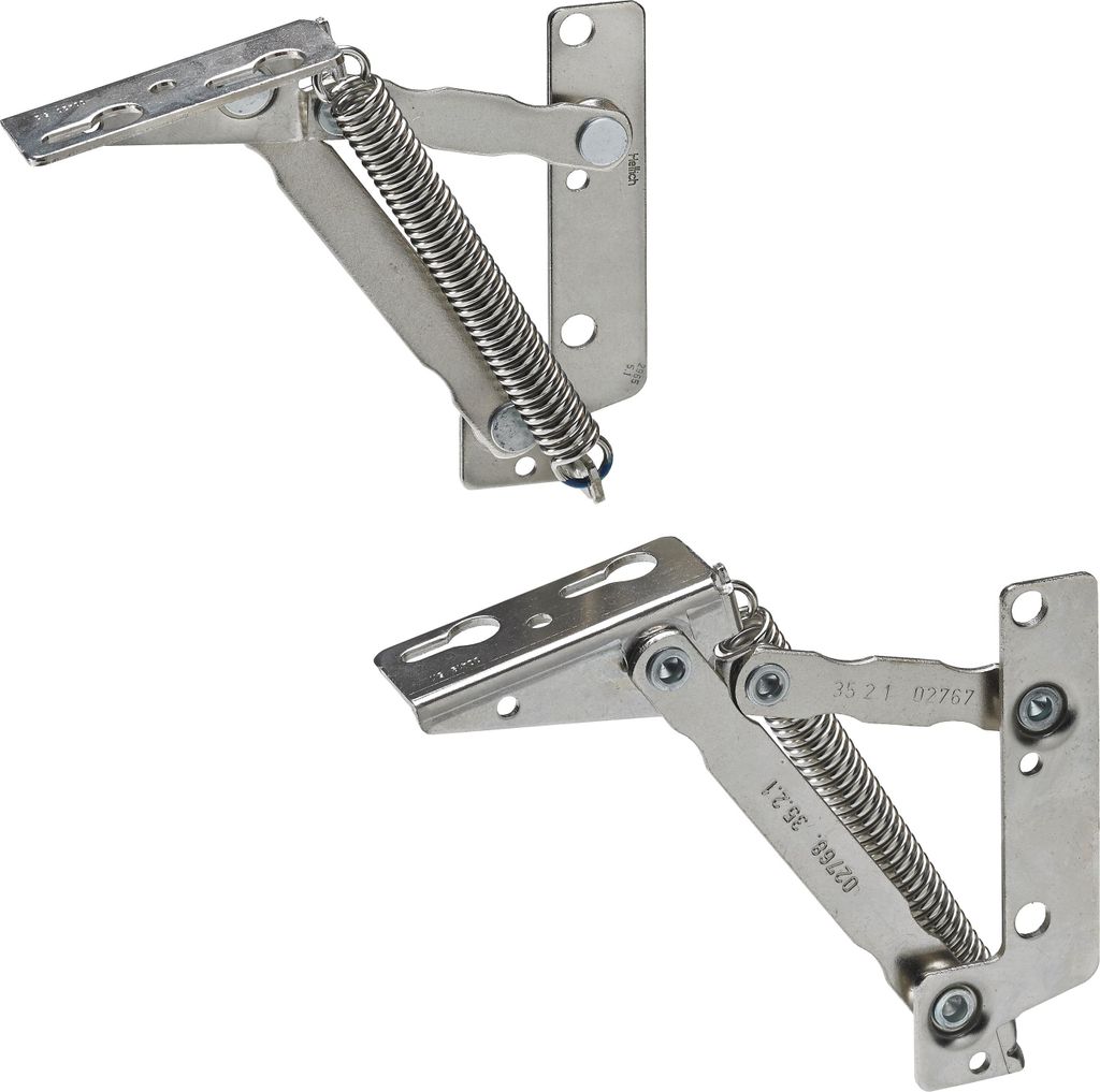 Hettich Liftbeschlag mit Feder, vernickelt, mit Produktbild 