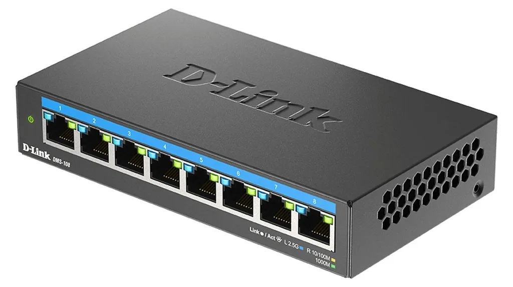 Switch D-Link DMS-108 8 Ports 2.5 GbE Silencieux avec Boîtier Métallique - 5