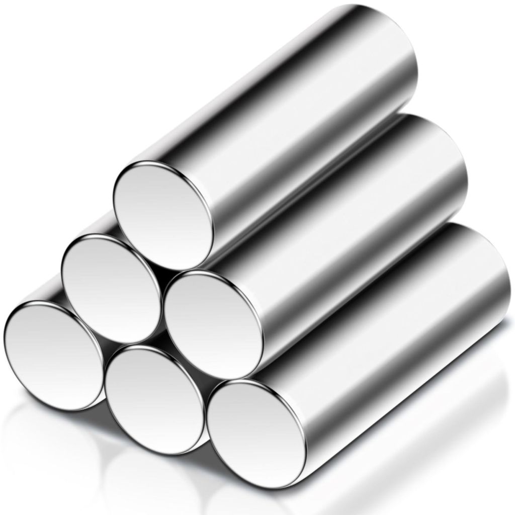 6 extra starke, große Neodym-Magnete, 10x30mm Scheibenmagnete, silberfarbene Neodym-Powermagnete, starke Scheibenmagnete für Magnettafeln, Whiteb...
