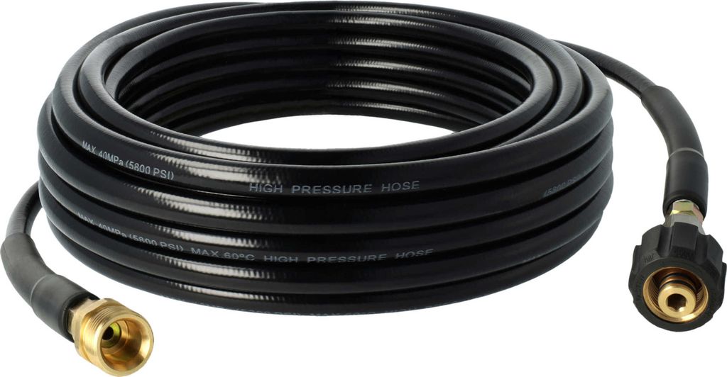 vhbw 10 m Verlängerungsschlauch kompatibel mit Kärcher K5, K 5.68 MD, K 490 M plus Hochdruckreiniger mit M22 x 1,5 Gewindeanschluss Schwarz