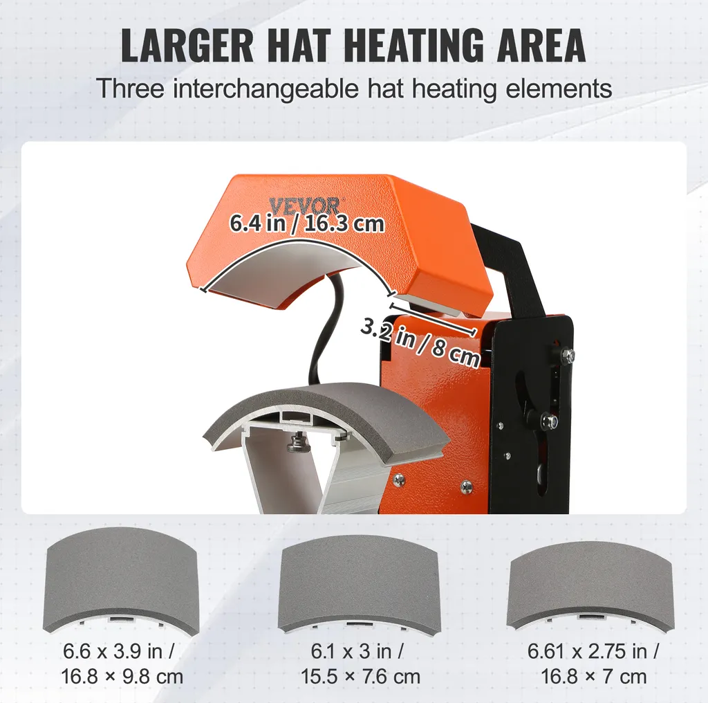 Machine à Floquer les Casquettes 350W - Idéal pour Création Personnalisée - 6