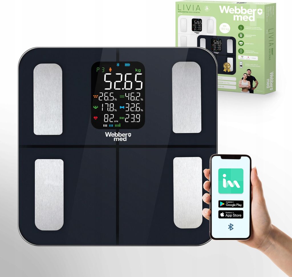 Analytische Personenwaage mit 16 Parametern Apple Health, Google Fit, IF1320C