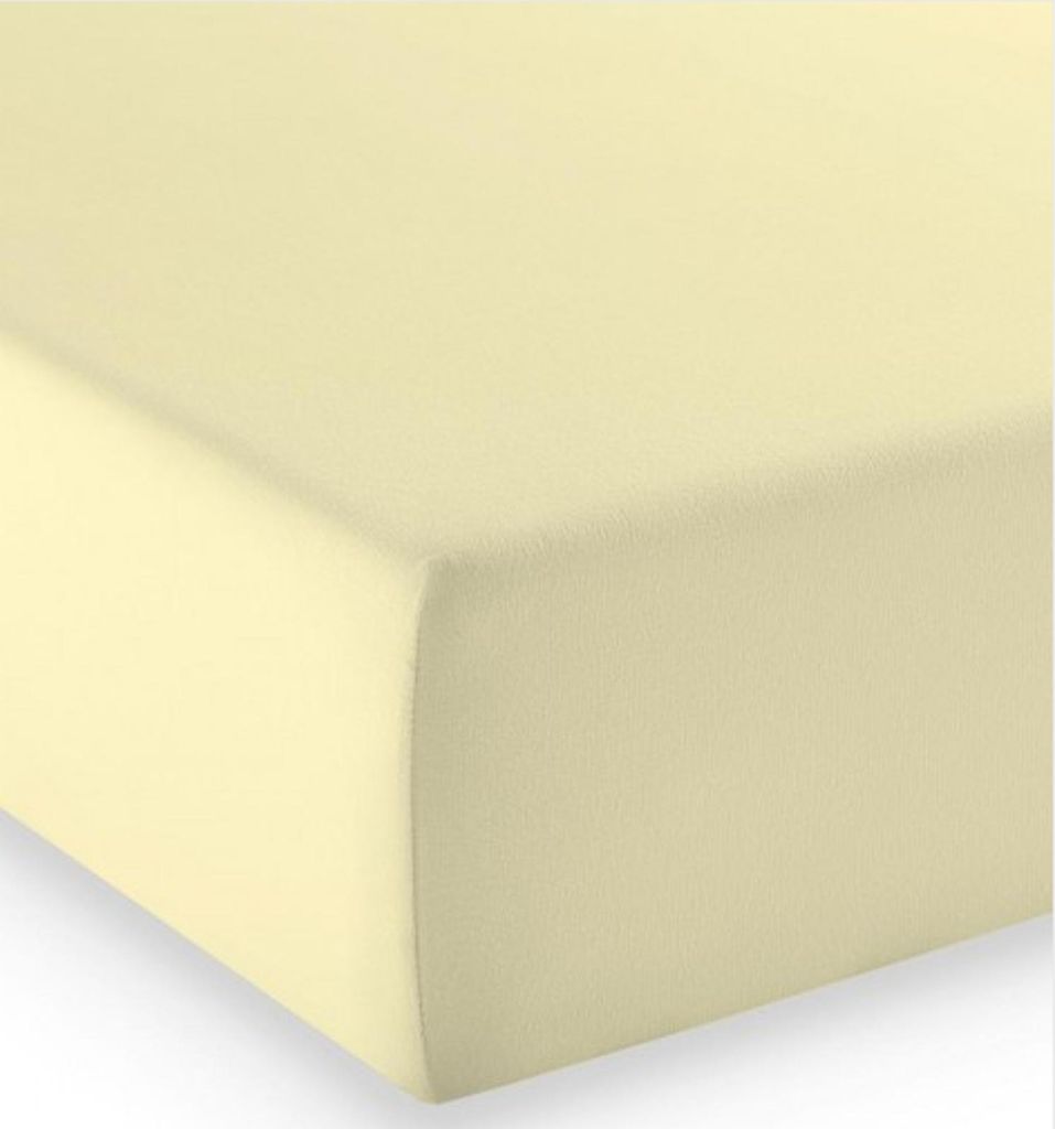 Fleuresse Mako-Jersey-Spannlaken comfort Farbe vanille 0215
