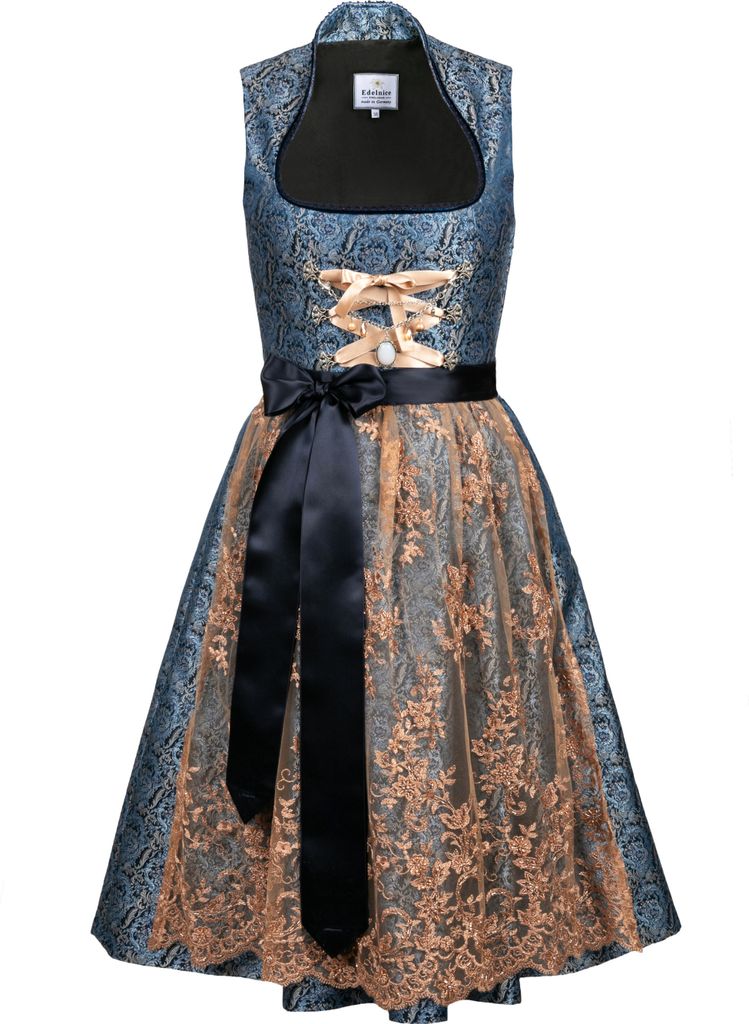 Edelnice Midi Dirndl 2-teilig Stehkragen Estelle 34