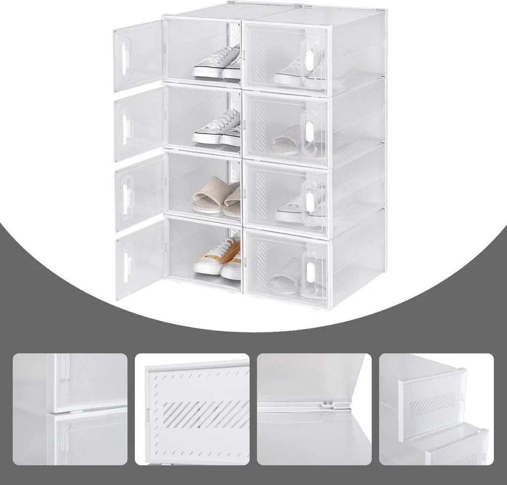 Sneakerbox lot de 18 boîtes de rangement transparentes et modulables - 6