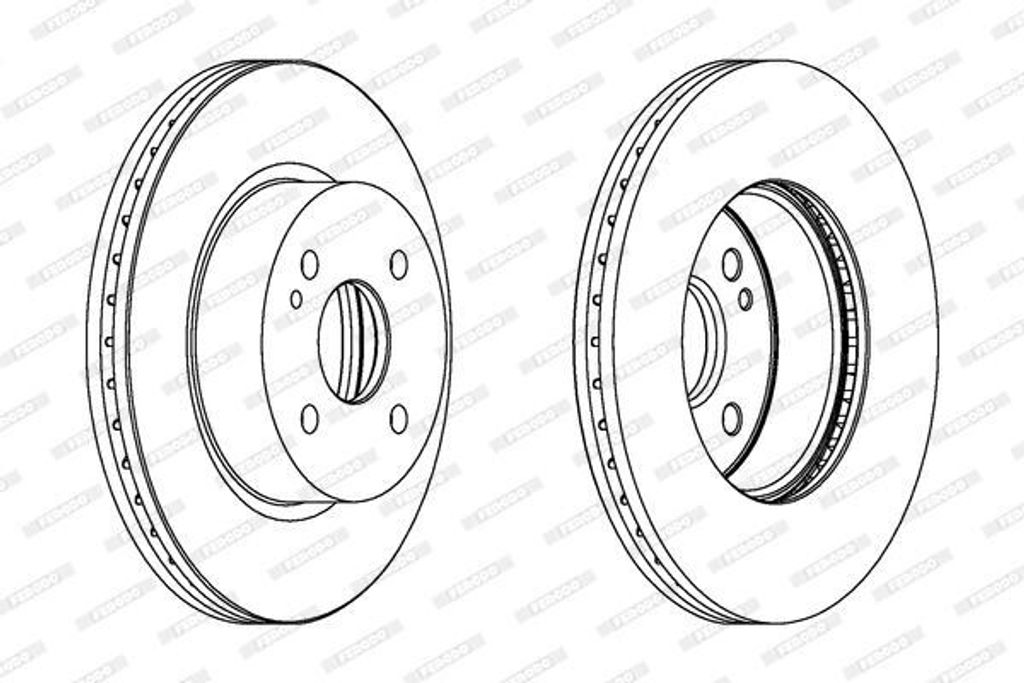 2x FERODO Bremsscheibe DDF1738C für MAZDA 2 Schrägheck (DE_ DH_3) MX-5 IV (ND)