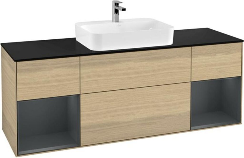 V&B Waschtischunterschrank Wandbeleuchtung Finion 160cm, Pl bla m, Reg md m Lac, Oa ven