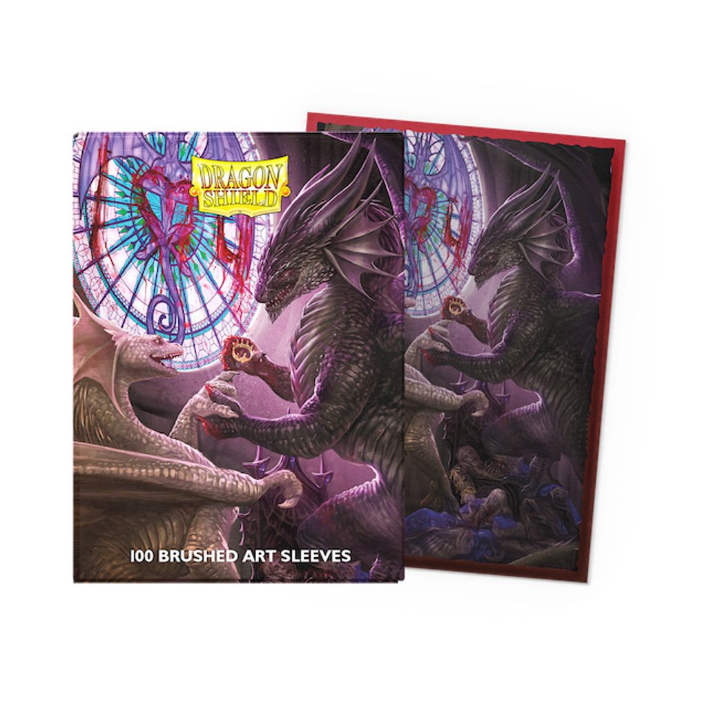 Dragon Shield Standard Size Brushed Art Sleeves - Valentine Dragons 2022 (100 Sleeves)