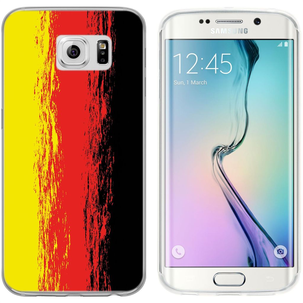 PhoneNatic Case kompatibel mit Samsung Galaxy S6 Edge Silikon-Hülle WM Deutschland M6