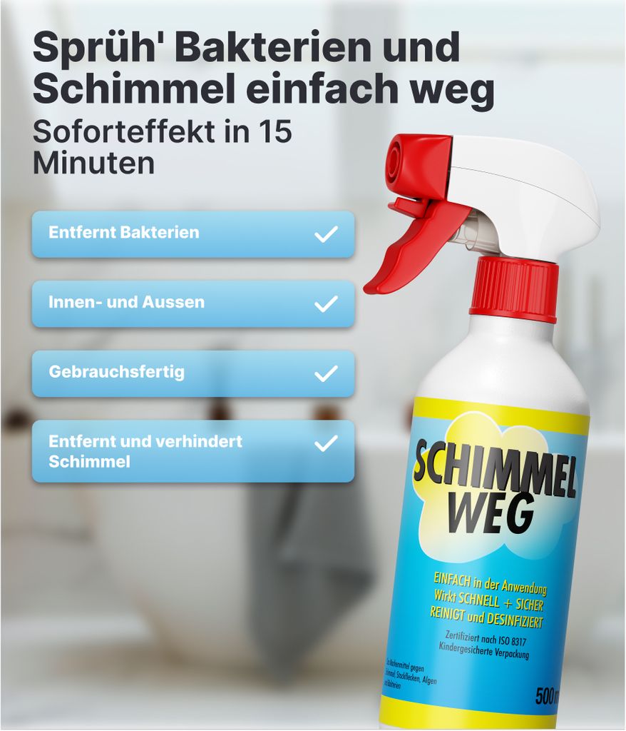 Plid Anti-Schimmelspray 0,5l Chlorfrei / Schimmelentferner Produktbild 4