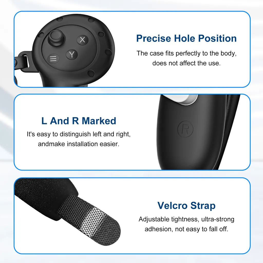 Grip Silicone Meta Quest 3S/3 - Ottimizzato per Competizioni e Sport VR - 7