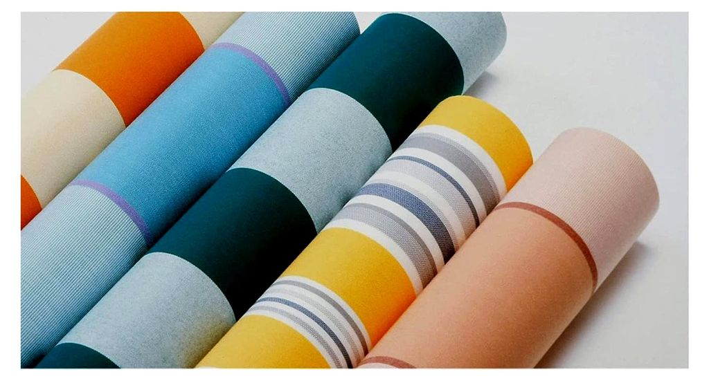 Markisenstoff nach Maß, Outdoor-Stoff für Sonnenschutz, wasserdicht und UV-beständig, mit Saum und Stangen, bereit zur Montage (B. 582-698CM, H....