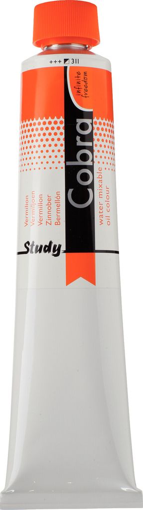 Cobra Study Wassermischbare Ölfarbe Tube 200 ml Zinnober 311