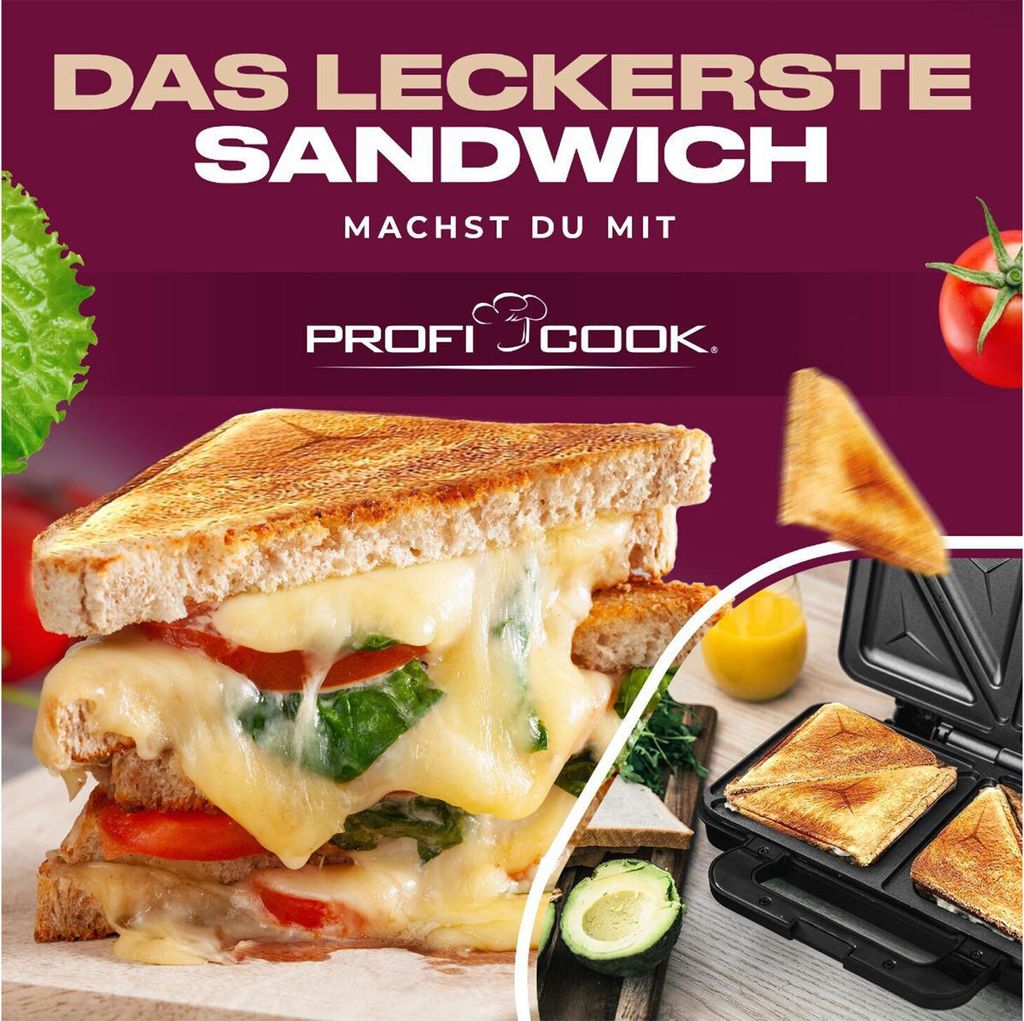 ProfiCook PC-ST1092 Sendvičovač XXL 900W Obrázek produktu 23