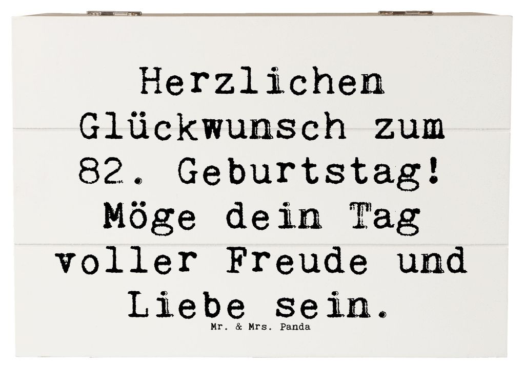 Mr. & Mrs. Panda Geschenkbox Spruch 82. Geburtstag 22 x 15 Produktbild 