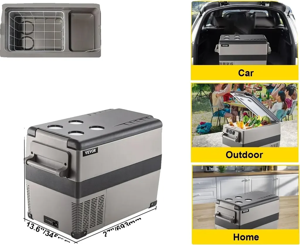 Mini-réfrigérateur portable 45L blanc avec refroidissement efficace