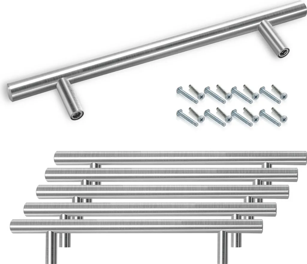Set 50 Maniglie per Mobili Alluminio 160mm Interasse Fiqops 220mm - 1