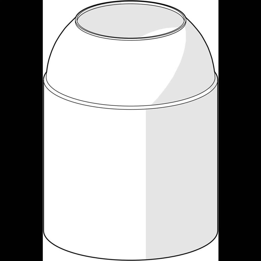 A white, dome-shaped cap for a mixer faucet, shown in a clean, isolated view.