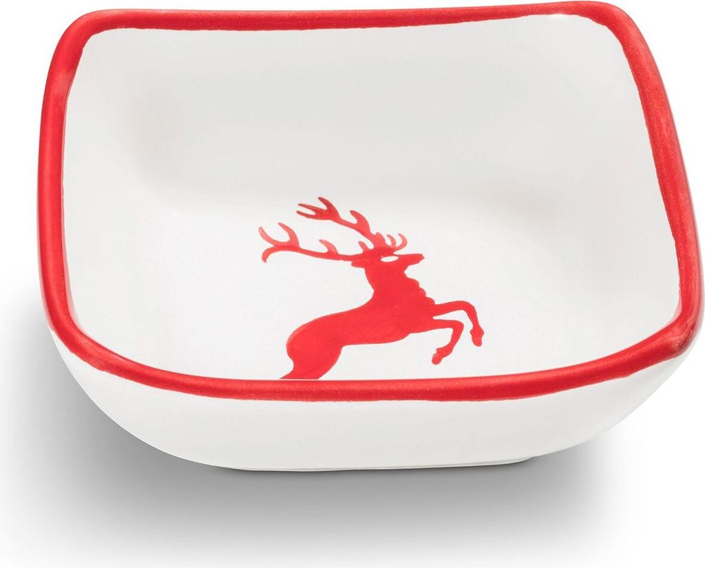 Gmundner Keramik Rubinroter Hirsch Osobní miska 9 x 9 cm