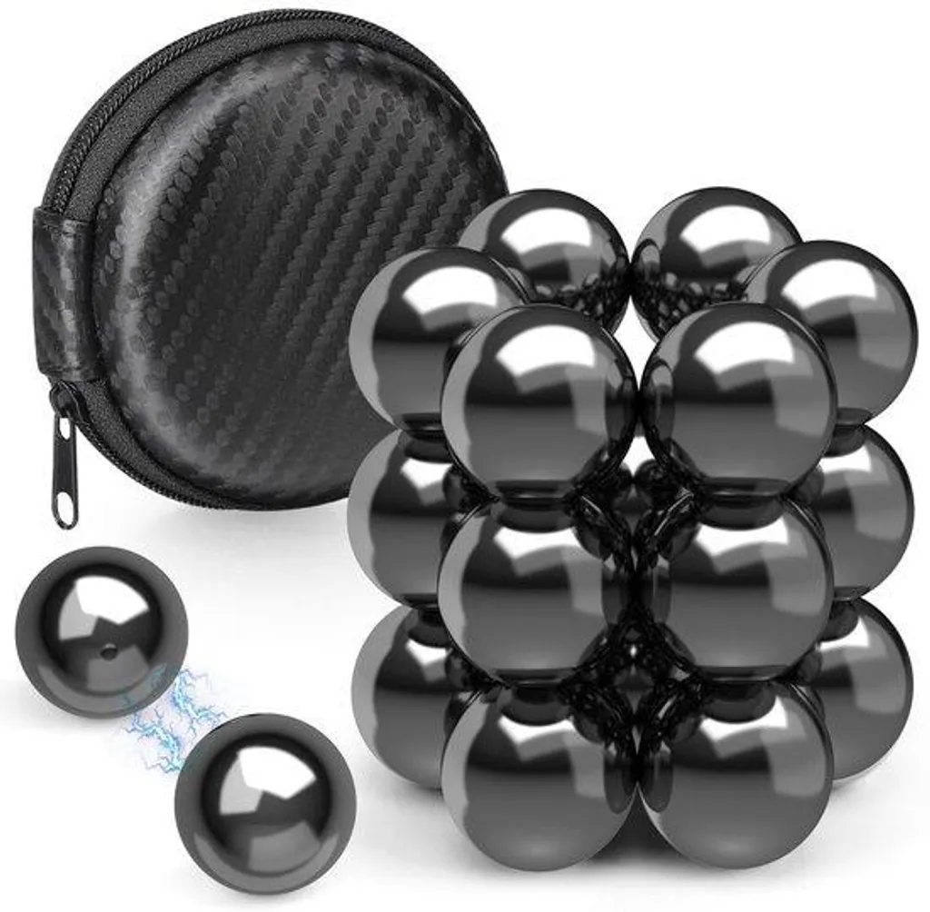 Solution d'affichage magnétique pour bureau et cuisine noir mat 22pcs